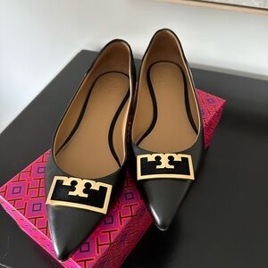 Tory Burch Black Gigi Pointy Toe Flat
